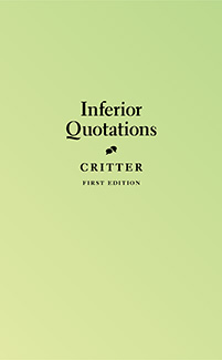 Inferior Quotations book cover