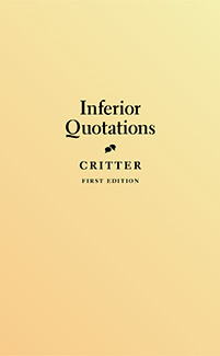 Inferior Quotations book cover