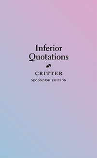 Inferior Quotations book cover